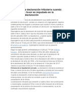 Firmeza de La Declaración Tributaria Cuando Su Saldo A Favor Es Imputado en La Siguiente Declaración