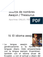 Tesoros de nombres Awajún