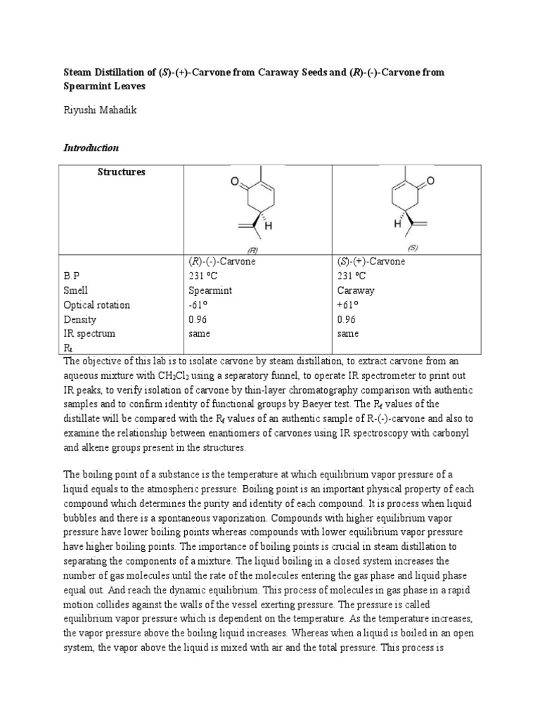 Steam Distillation of PDF Chromatography Distillation