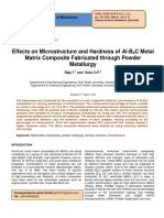 Effects on microstructure and hardness of al-b4c metal matrix composite fabricated through powder metallurgy.pdf