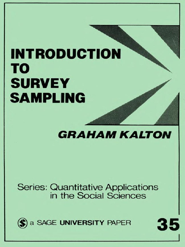 Kalton 1983 Introduction To Survey Sampling Pdf