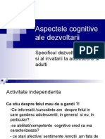 Aspecte Cognitive Ale Dezvoltarii