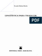Muñoz Martin Ricardo - Linguistica Para Traducir
