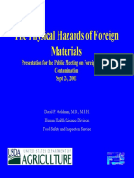 The Physical Hazards of Foreign Materials