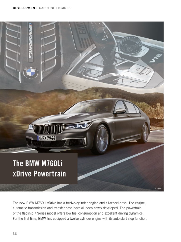 The BMW M760Li Xdrive Powertrain: Development Gasoline Engines | PDF ...