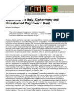 Explaining The Ugly: Disharmony and Unrestrained Cognition in Kant