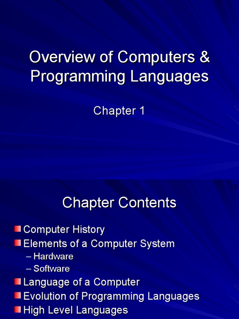 Computers and Programming Languages Overview | PDF | Computer Program ...