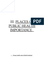III. PLACES OF PUBLIC HEALTH IMPORTANCE