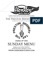 The Preston Brewery Tap: Sunday Menu