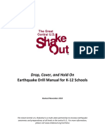 Earthquake Drill Manual For K 12 Schools: Drop, Cover, and Hold On