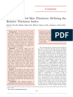 Analysis of Facial Skin Thickness: Defining The Relative Thickness Index