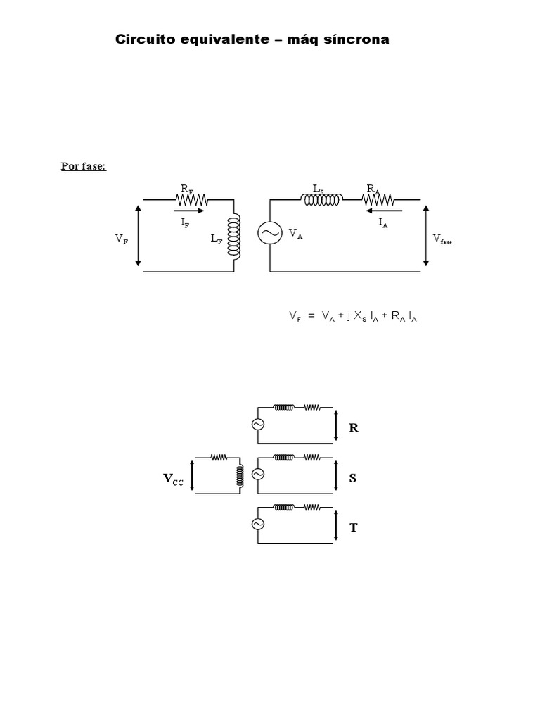 An Equivalent Circuit Model of a Synchronous Machine Per Phase ...