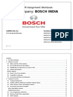 Company: BOSCH INDIA: STM Assignment Workbook