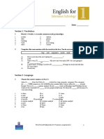 Entry Test: Name: - Date: - Section 1: Vocabulary