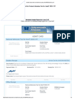 Admit Card: National Admission Test For Aimiit 2020-3 Yp