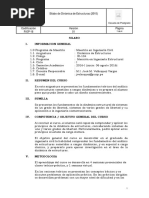 Silabo Dinamica de Estructuras UPT-2016