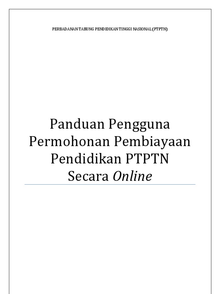 Cara Nak Pinjam Ptptn Pdf