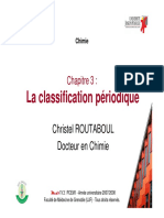 La Classification Periodique