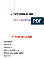 Characterizations Lesson