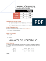 Programación Linea y Matrices