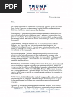 Letter from Trump Ohio to Corrupt GOPe Ohio 