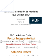 Técnicas de Solución de Modelos Que Utilizan EDO