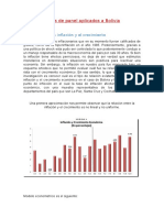 Datos de Panel Aplicados A Bolivia