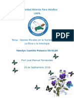 Valores Morales en La Actualidad y La Etica y La Axiologia