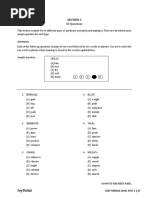 Ssat Middle Level Test Verbal Section