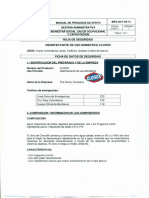 MSDS Dsinfectante Clorox PDF