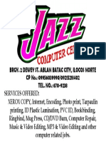 Services Offered Jazz Calendar 2017