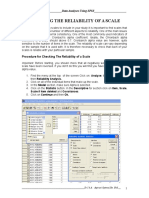 Checking Reliability Using Spss