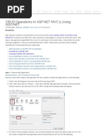 Crud Operations in ASP - Net MVC 5 Using Ado