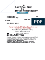 A Practical File ON: Information Technology