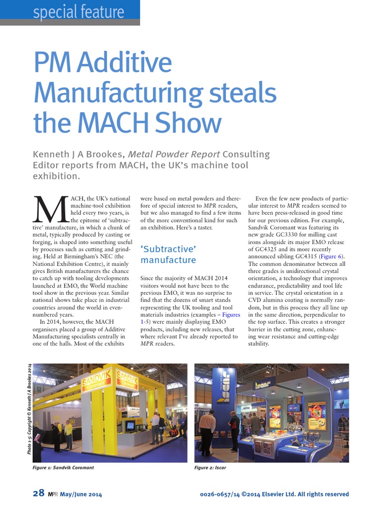 PM Additive Manufacturing Steals The MACH Show | PDF | 3 D Printing ...