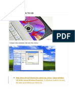 How To Burn Data To CD: 1.insert The Writable CD Into The Drive