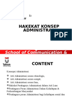 Week-1 Hakekat Konsep Administrasi