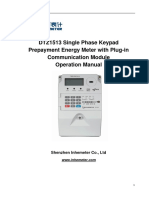 11.1 DDZ1513 Single Phase Keypad Prepayment Energy Meter（Plug-In Module Type)
