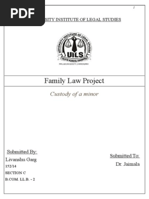 Custody of a minor