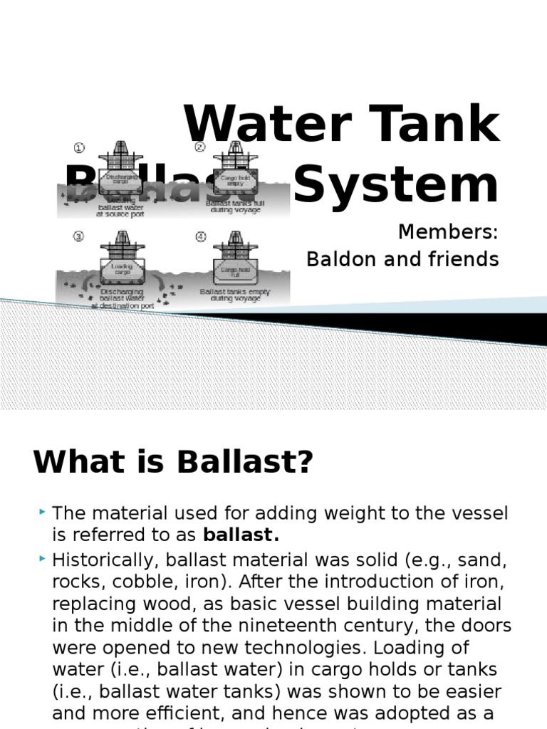 Water Tank Ballast System Ships Oil Tanker
