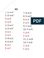 A Vs B 2. D Vs E 7. B Vs A 8. E Vs D: Jadual Perlawanan