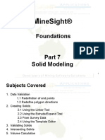 MineSight Part7 Solid Modelling