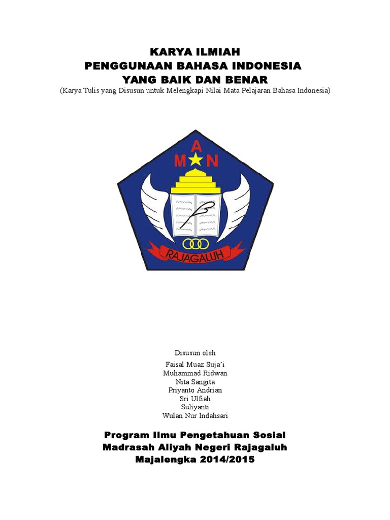 Contoh Artikel Ilmiah bahasa indonesia