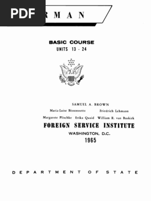 Fsi German Basic Course Vol 02 Student Text Pdf - 