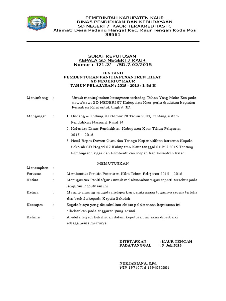 Sk Pesantren Ramadhan