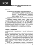 Elemetos Metodológicos Para Elaboração Do Projeto de Pesquisa