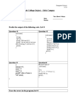 Punjab College Gujrat - Girls Campus: Predict The Output of The Following Code. 2x4 8 Question #1 Question #2