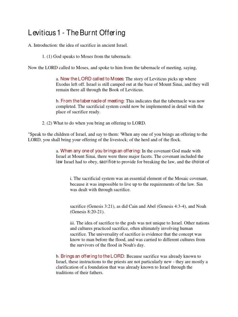 Leviticus PDF Download Free PDF Sacrifice Book Of Leviticus