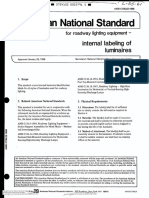 ANSI American National Standard For Roadway Lighting Equipment Internal Labeling of Luminaires