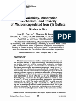 Bioavailability, Absorption Mechanism, and Toxicity of Microencapsulated Iron (I) Sulfate